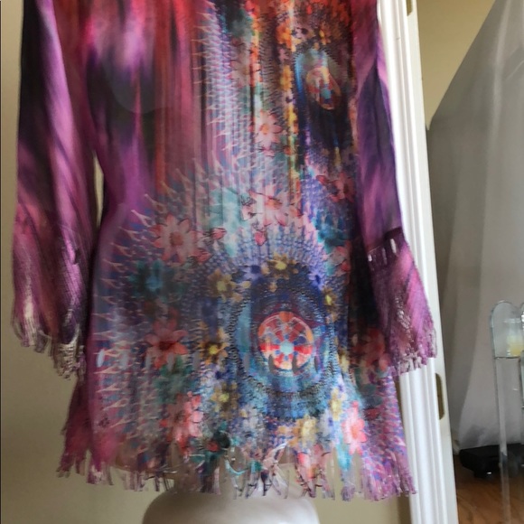 NWOT Beautiful Sheer Top -  Harlow Zee - Size S - Picture 6 of 7